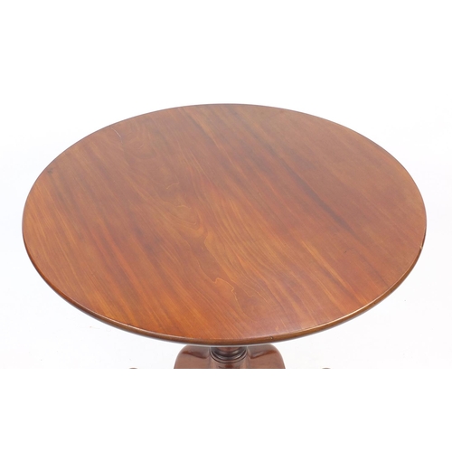 17 - Victorian circular mahogany tilt top table, 70cm High x 84cm Diameter