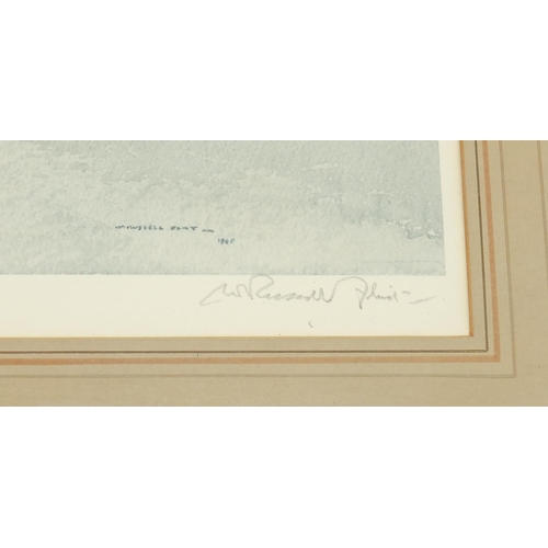 27 - Pencil signed William Russell Flint print, framed, 58cm x 45cm
