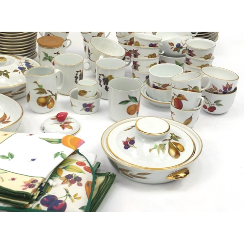 2061 - Extensive collection of Royal Worcester Evesham dinner and teaware including teapots, coffee pot, li... 