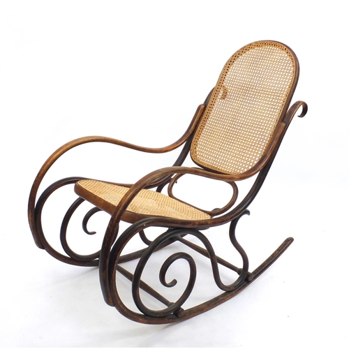2027 - Thonet style Bentwood rocking chair, 99cm high