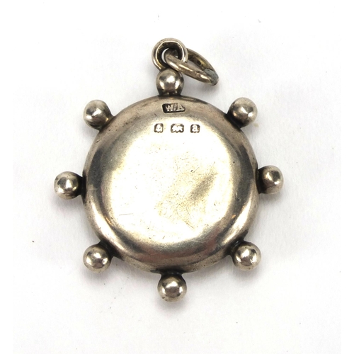 2503 - Silver compass pendant, Birmingham 1900, approximate weight 5.8g