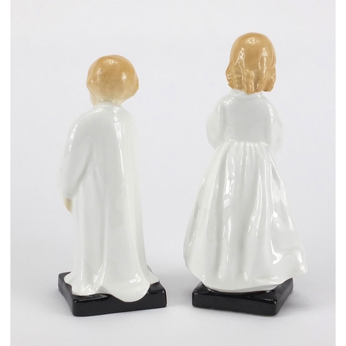 2256 - Two Royal Doulton figures Darling and Bedtime, the largest 14.5cm high