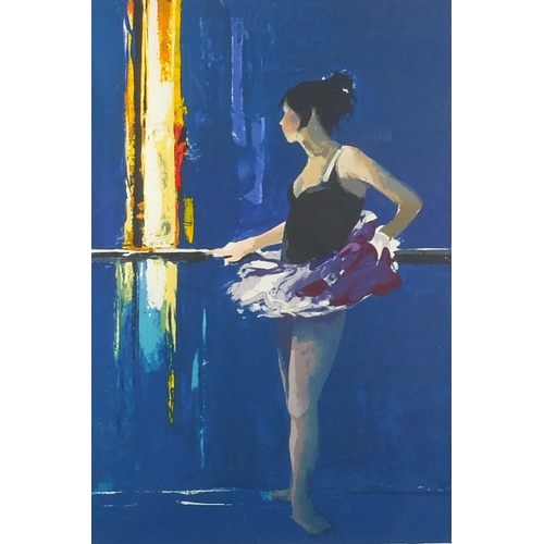 1424 - Donald Hamilton Fraser R.A - Ballerina, pencil signed coloured lithograph, limited edition 127/200, ... 