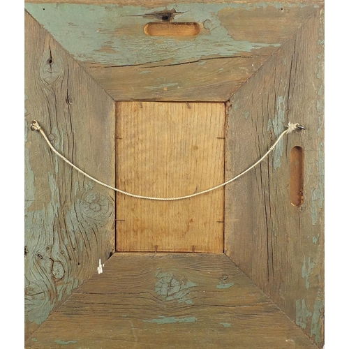 1404 - After Frank Auerbach - Head and shoulders portrait, impasto oil onto wood panel, 17cm x 11.5cm