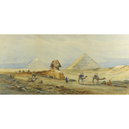 1226 - Robert Murdoch Wright - Cairo landscape, watercolour onto card, labels verso, mounted and framed, 50... 