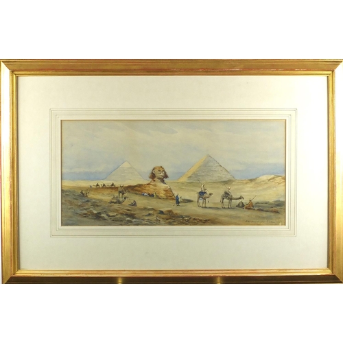 1226 - Robert Murdoch Wright - Cairo landscape, watercolour onto card, labels verso, mounted and framed, 50... 