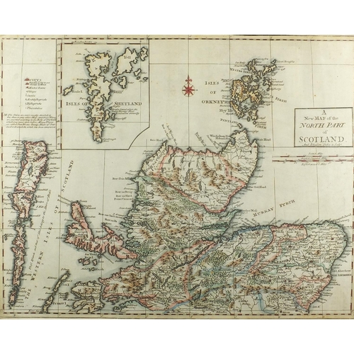 257 - Two antique hand coloured maps comprising a Sussex example by Rob Morden and an example of The North... 