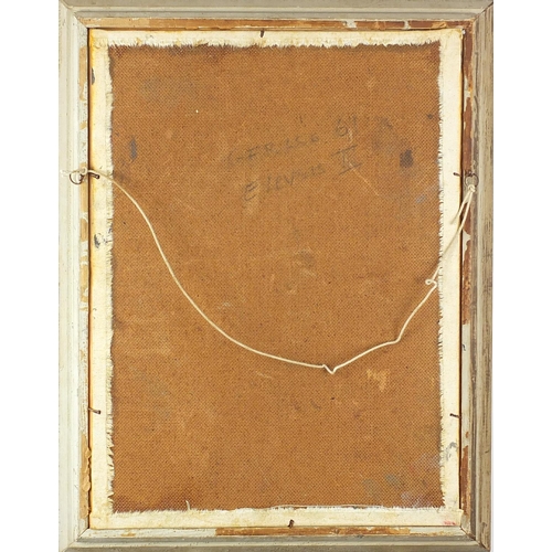 1198 - Abstract composition, oil onto board, bearing a signature Gerzso'61 and inscription verso, framed, 4... 