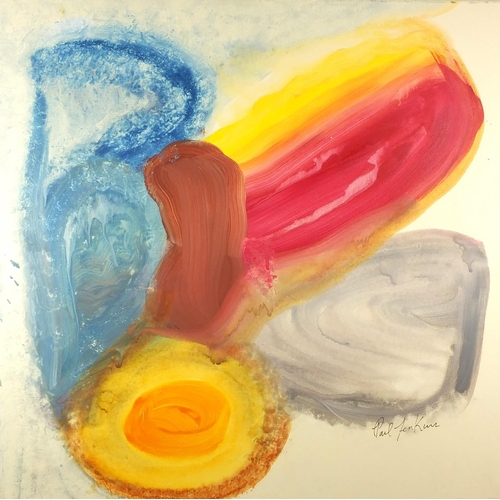 1210 - Abstract composition, Phenomena: The Caves 1996, acrylic onto canvas, bearing a signature Paul Fenki... 