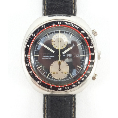 1073 - Vintage Seiko UFO chronograph automatic wristwatch, 4.5cm in diameter