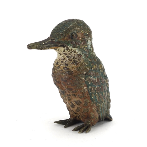 30 - Austrian cold painted bronze Kingfisher, 10cm high