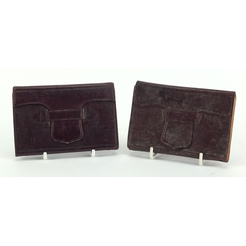 254 - Two 19th century leather bound memo books, comprising The Sovereign or Royal Tablet of Memory for 18... 