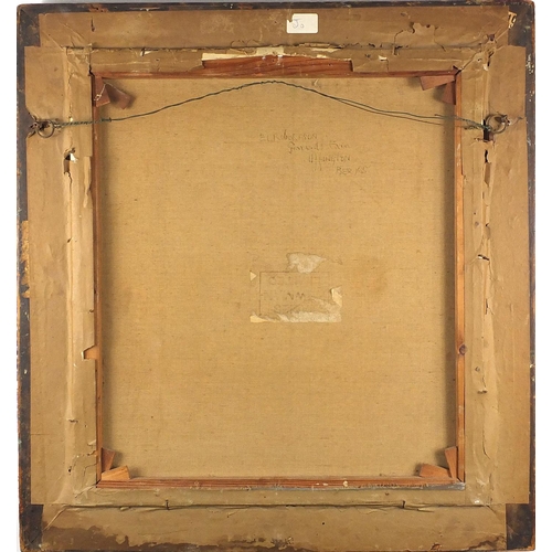 1396 - Elsie Doroth Robertson - Room interior, oil onto canvas, inscribed verso, framed, 55cm x 49cm