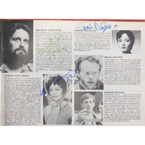 233 - Collection of ink autographs collected in an Who's Who on the screen hard back book including Richar... 
