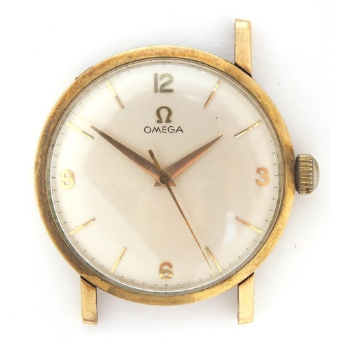 1068 - 9ct gold Omega gentleman's wristwatch, numbered 17783906 to the movement, 3.2cm in diameter excludin... 