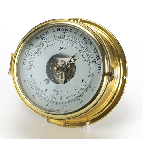 1147 - West German compensated precision barometer by Schatz, 18cm in diameter