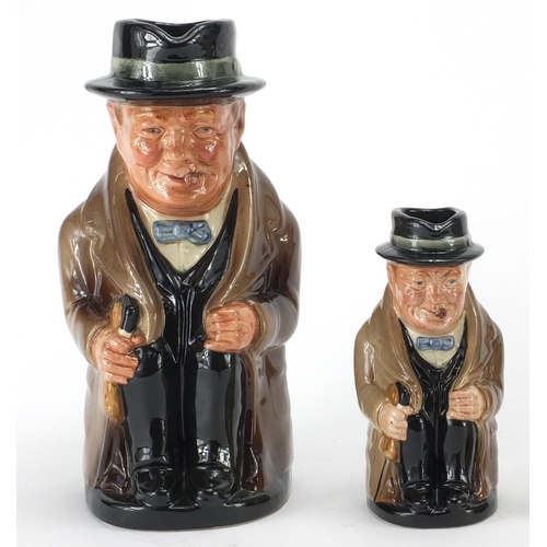 2365 - Four Royal Doulton Winston Churchill Toby jugs, the largest 23.5cm high