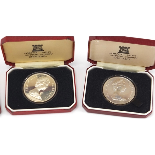 2449 - Six silver proof commemorative coins by Pobjoy Mint including a 22ct gold on sterling silver Concord... 