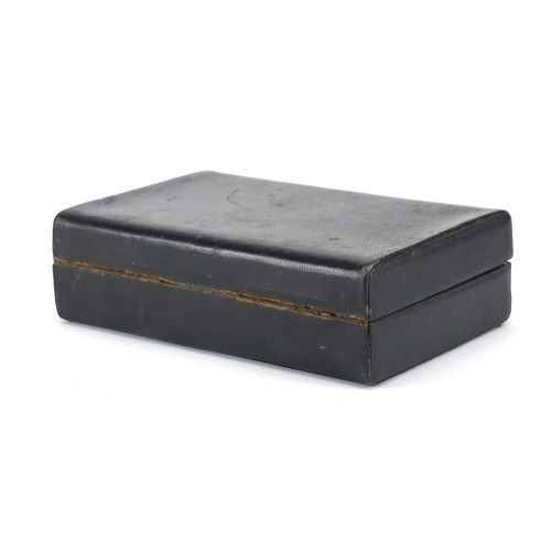 2675 - Vintage Omega leather bound watch box, 14.5cm wide