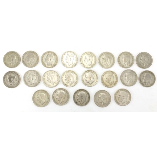 2498 - British pre-decimal pre 1947 half crowns, approximate weight 287.0g