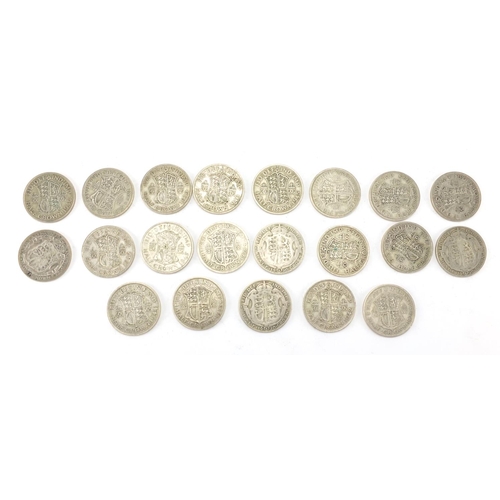 2498 - British pre-decimal pre 1947 half crowns, approximate weight 287.0g