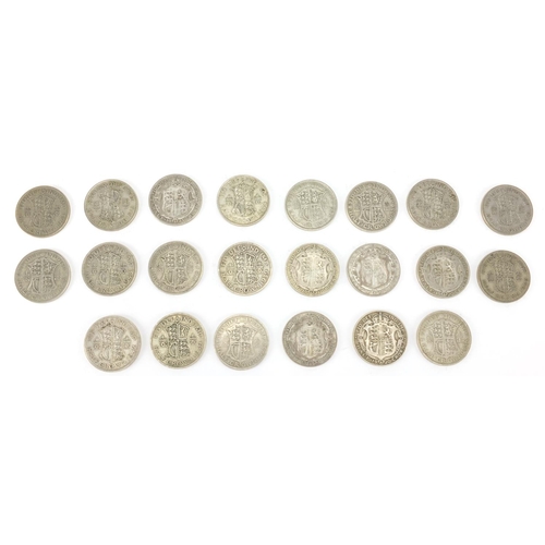 2491 - British pre-decimal pre 1947 half crowns, approximate weight 301.0g