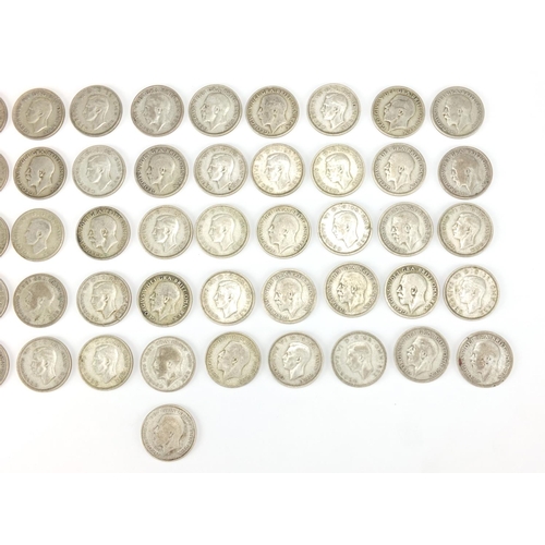 2507 - British pre-decimal pre 1947 shillings, approximate weight 305.0g