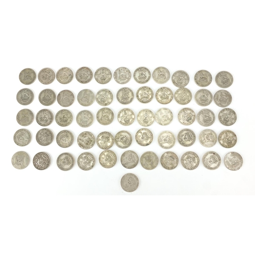 2507 - British pre-decimal pre 1947 shillings, approximate weight 305.0g