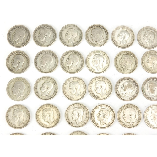 2506 - British pre-decimal pre 1947 shillings, approximate weight 306.0g