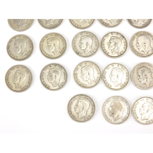 2506 - British pre-decimal pre 1947 shillings, approximate weight 306.0g