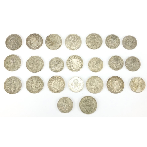 2495 - British pre-decimal pre 1947 half crowns and two shillings, approximate weight 295.0g