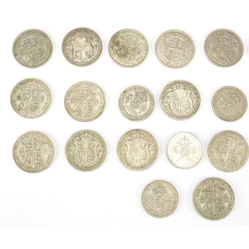 2495 - British pre-decimal pre 1947 half crowns and two shillings, approximate weight 295.0g