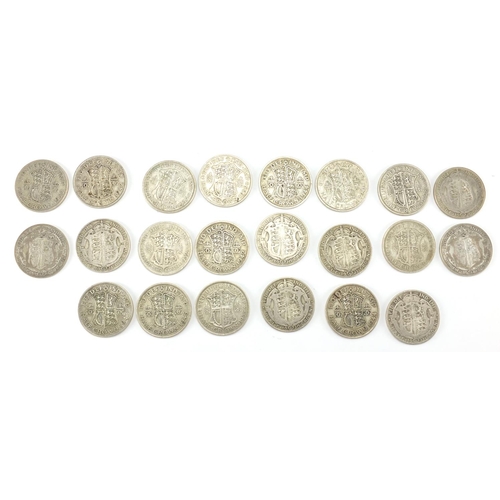 2482 - British pre-decimal pre 1947 half crowns, approximate weight 301.0g