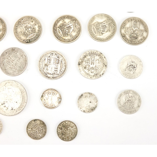 2509 - Victorian and later British coins including shillings, approximate weight 275.0g