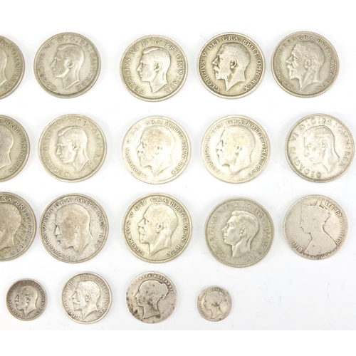 2489 - Victorian and later British coinage including half crowns, approximate weight 250.0g