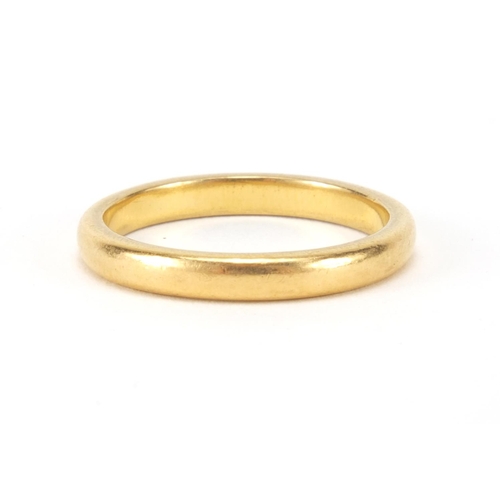 2523 - 22ct gold weeding band, size Q, approximate weight 5.3g