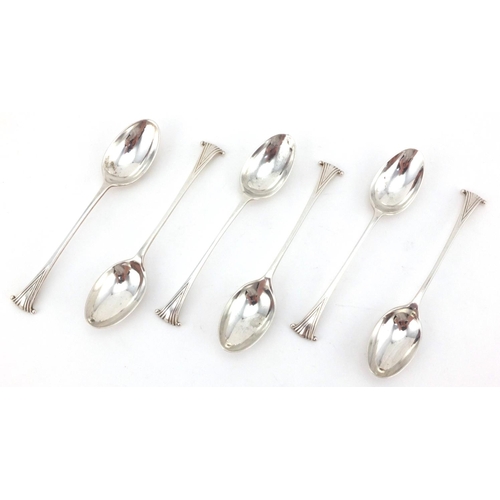 2439 - Set of six Victorian silver teaspoons, indistinct makers mark London 1900, 11cm in length, approxima... 