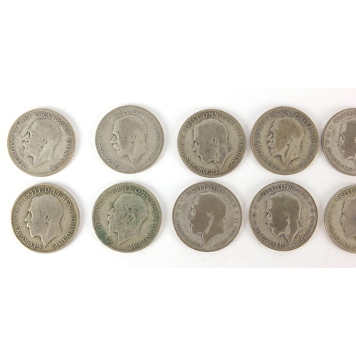 2479 - British pre-decimal pre 1947 coins including florins and six pence's, approximate weight 491.0g