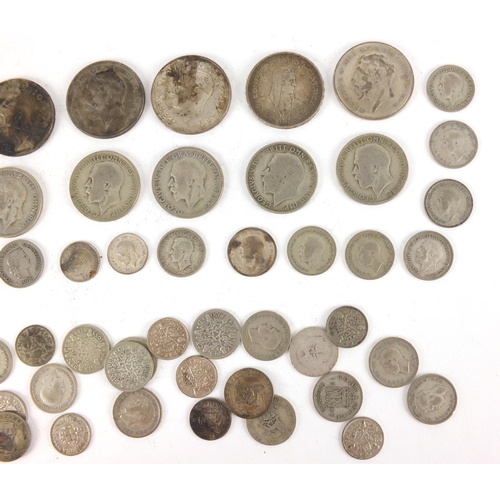 2480 - Mostly British pre-decimal pre 1947 coins including half crown and florins,  approximate weight 256.... 