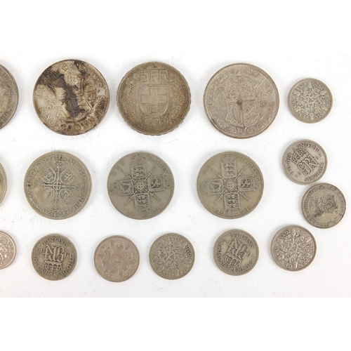 2480 - Mostly British pre-decimal pre 1947 coins including half crown and florins,  approximate weight 256.... 