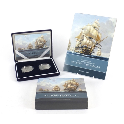 2451 - 200th Anniversary of Battle of Trafalgar silver proof two coin set