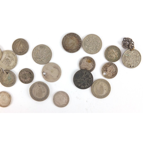 2496 - 17th century and later British and World coins mostly silver including an 1858 quarter dollar, 17th ... 