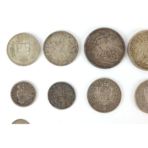 2496 - 17th century and later British and World coins mostly silver including an 1858 quarter dollar, 17th ... 