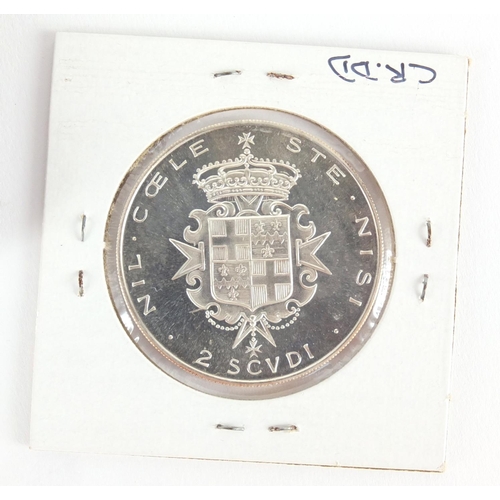 2467 - Slovakian, Czechoslovakian and Malta silver coins, including a 200 Slovak commemorative crown, 1964 ... 