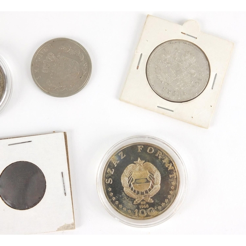 2472 - 19th century and later foreign coins mostly silver inclining an 1894 five Leva, 1931 five Lati, 1912... 