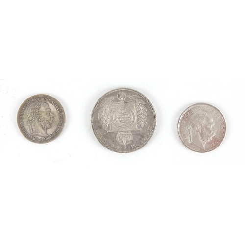 2472 - 19th century and later foreign coins mostly silver inclining an 1894 five Leva, 1931 five Lati, 1912... 