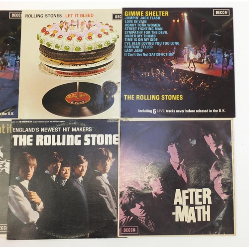 2703 - Five Rolling Stones vinyl LP's, including Aftermath first pressing, Decca LK.4786