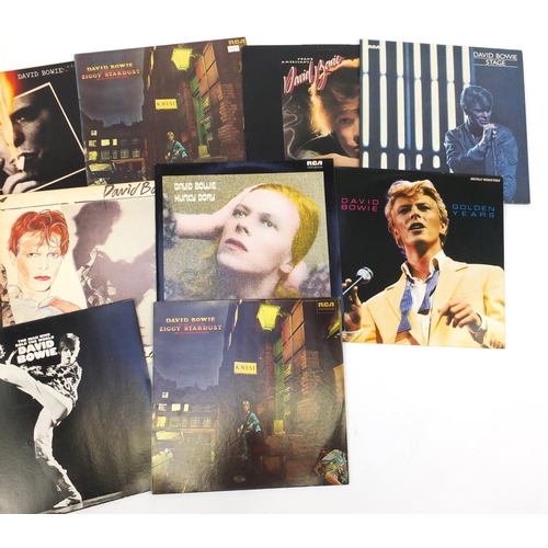 2772 - David Bowie vinyl LP's including The Man Who Sold The World, Ziggy Stardust, Stage and Young America... 