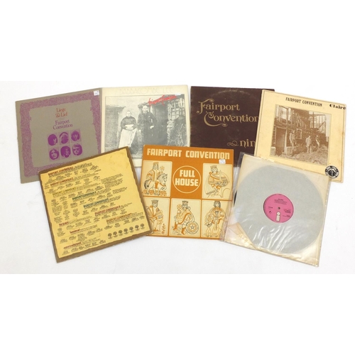 2712 - Fairport Convention vinyl LP's including Babbacombe, Liege & Lief, history of Fairport Convention an... 