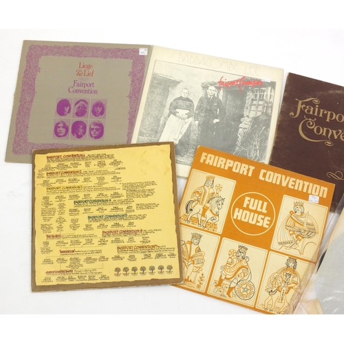 2712 - Fairport Convention vinyl LP's including Babbacombe, Liege & Lief, history of Fairport Convention an... 